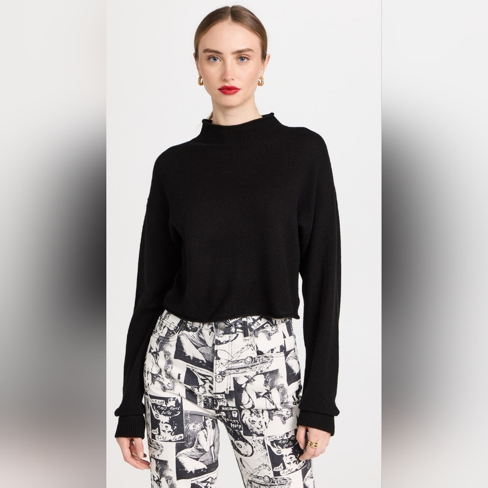 Reformation Black Turtleneck Sweater